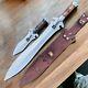 Custom Handmade Carbon Steel Bowie Survival Machete Dagger Sword Hunting Knife