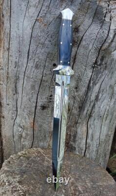 Custom Handmade Carbon Steel Camping Survival Hunting Dagger Short? Sword