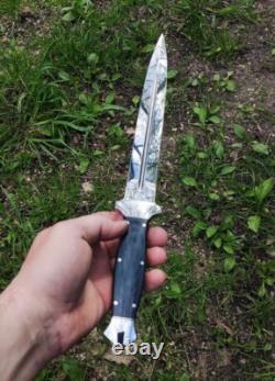 Custom Handmade Carbon Steel Camping Survival Hunting Dagger Short? Sword