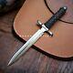 Custom Handmade Carbon Steel Dagger Toothpick Machete Bowie Hunting Knife Edc