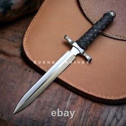 Custom Handmade Carbon Steel Dagger Toothpick Machete Bowie Hunting Knife Edc