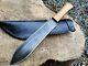 Custom Handmade Carbon Steel Hunting Dagger Bowie Knife With Leather Sheath