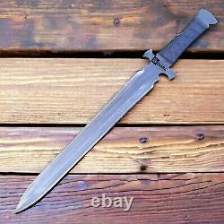 Custom Handmade Carbon Steel Sword Survival Machete Dagger Bowie Hunting Knife