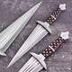 Custom Handmade Cinquedea Dagger With Leather Sheath Medieval Short Sword