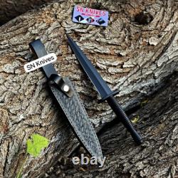 Custom Handmade Commando Hunting Dagger Knife 3rd Pattern Steel Handle WithSheath