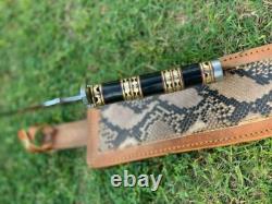 Custom Handmade D-2 Tool Steel Dagger Hunting Bowie Knife Bull Horn Handle