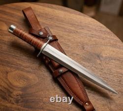 Custom Handmade D2 Steel Blade Survival Dagger Bowie Knife Camping W\Sheath