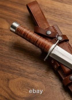 Custom Handmade D2 Steel Blade Survival Dagger Bowie Knife Camping W\Sheath