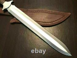 Custom Handmade D2 Steel Dagger Double Edge Sword Knife Camping Hunting Sword