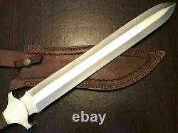 Custom Handmade D2 Steel Dagger Double Edge Sword Knife Camping Hunting Sword