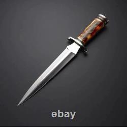 Custom Handmade D2 Steel Dagger Knife Hunting Knife With Beautiful Bone Handle