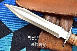 Custom Handmade D2 Steel Full Tang Fixed Blade Combat Dagger Knife With Sheath