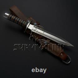 Custom Handmade D2 Steel Gladius Dagger Knife, Huning Dagger With Leather Sheath
