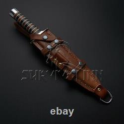 Custom Handmade D2 Steel Gladius Dagger Knife, Huning Dagger With Leather Sheath