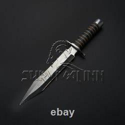 Custom Handmade D2 Steel Gladius Dagger Knife, Huning Dagger With Leather Sheath