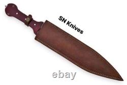 Custom Handmade D2 Steel Gladius Hunting Dagger Bowie Knife With Sheath