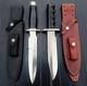 Custom Handmade D2 Steel Hunting Dagger & Bowie Knife Set Micarta Handle Sheath
