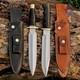 Custom Handmade D2 Steel Hunting Dagger & Bowie Knife Set Micarta Handle+sheath