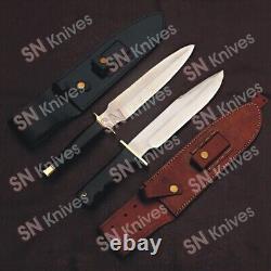 Custom Handmade D2 Steel Hunting Dagger & Bowie Knife+micarta Handle+sheath