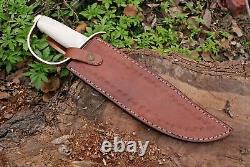 Custom Handmade D2 Steel Hunting Tactical Dagger Bowie Knife Bone Handle
