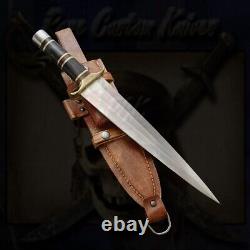 Custom Handmade D2 Tool Steel Arkansas Hunting Dagger Knife Survival Dagger
