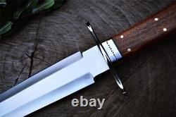 Custom Handmade D2 Tool Steel Double Edge Tactical Combat Dagger Knife WithSheath