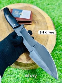 Custom Handmade D2 Tool Steel Hunting Bowie Dagger Style Knife With Sheath