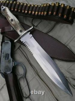 Custom Handmade D2 Tool Steel Hunting Camping Knife Dagger Knife Survival Knife