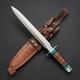 Custom Handmade D2 Tool Steel Hunting Dagger Bowie Knife Camping Knife