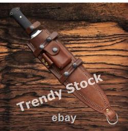 Custom Handmade D2 Tool Steel Hunting Dagger Bowie Knife Camping Knife+sheath