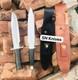Custom Handmade D2 Tool Steel Hunting Dagger Bowie Knife Set With Leather Sheath
