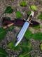 Custom Handmade D2 Tool Steel Hunting Dagger Knife Bowie Knife Stag Handel