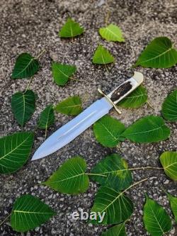 Custom Handmade D2 Tool Steel Hunting Dagger Knife Bowie Knife Stag Handel