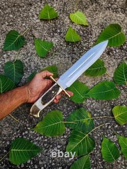 Custom Handmade D2 Tool Steel Hunting Dagger Knife Bowie Knife Stag Handel