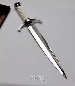 Custom Handmade D2 Tool Steel Hunting Dagger Knife Survival Knife With Sheath