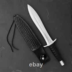 Custom Handmade D2 Tool Steel Hunting Dagger Knife Survival Knife With Sheath