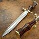 Custom Handmade D2 Tool Steel Hunting Dagger Mind Sword Leather Handle+sheath