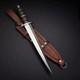 Custom Handmade D2 Tool Steel Hunting Toothpick Dagger Bowie With Sheath