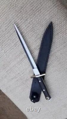 Custom Handmade D2 Tool Steel Hunting Toothpick Dagger Bowie With Sheath