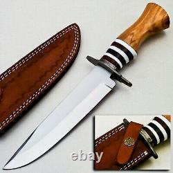 Custom Handmade D2 Tool Steel Hunting/bowie/dagger Knife Handle Olive Wood