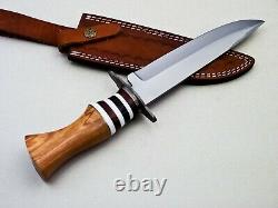 Custom Handmade D2 Tool Steel Hunting/bowie/dagger Knife Handle Olive Wood