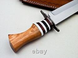 Custom Handmade D2 Tool Steel Hunting/bowie/dagger Knife Handle Olive Wood