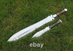 Custom Handmade D2 Tool Steel Roman Dagger Viking Survival Hunting Sword Combat