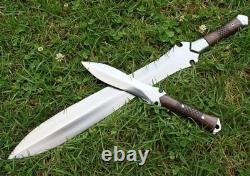 Custom Handmade D2 Tool Steel Roman Dagger Viking Survival Hunting Sword Combat