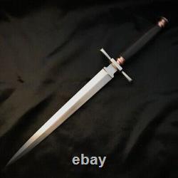 Custom Handmade D2-tool Steel Beautiful Dagger Knife Sword With Leather Sheath