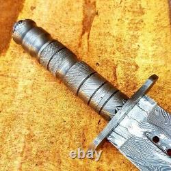 Custom Handmade Damascus Dagger Knife 13 Damascus Steel Handle Hunting Knife