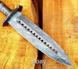 Custom Handmade Damascus Dagger Knife 13 Damascus Steel Handle Hunting Knife