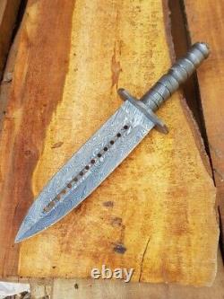 Custom Handmade Damascus Dagger Knife 13 Damascus Steel Handle Hunting Knife