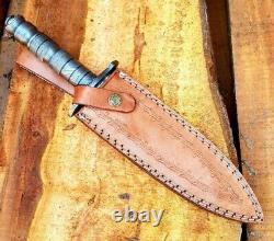 Custom Handmade Damascus Dagger Knife 13 Damascus Steel Handle Hunting Knife