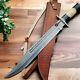 Custom Handmade Damascus Steel Bowie Machete Tactical Sword Hunting Knife Dagger